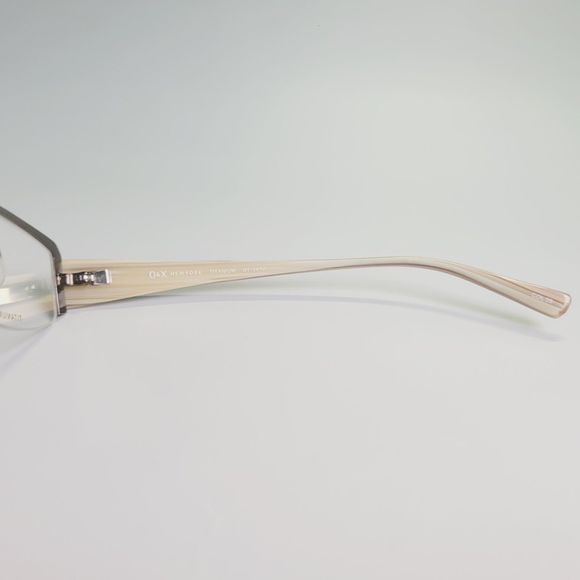 O&X New York Titanium OT-207U 52-18 142 beige eyeglasses rectangle frames C7 - Picture 9 of 14